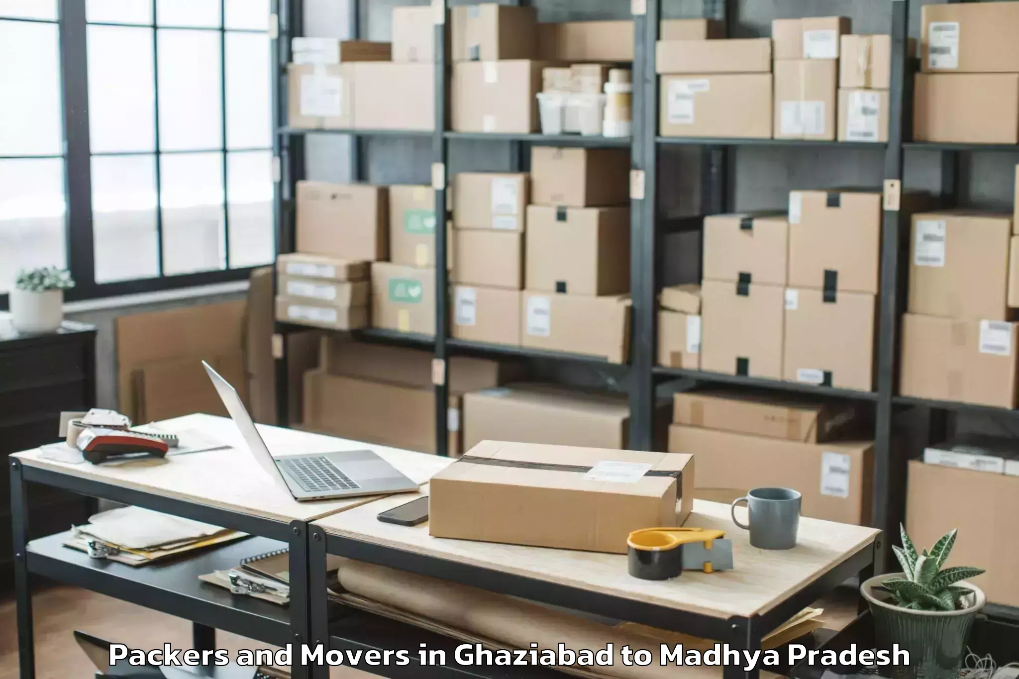 Professional Ghaziabad to Khilchipur Packers And Movers